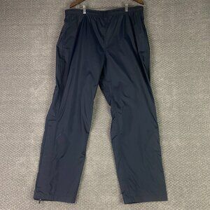 LL Bean TEK Nylon Rain Pants Men's Large Waterproof Black OAH33